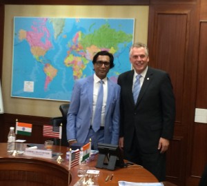 His Excellency Governor, Commonwealth of Virginia, Honorable Terry McAuliffe with Mr. Ashok Chaturvedi, Chairman & Managing Director, Uflex Limited