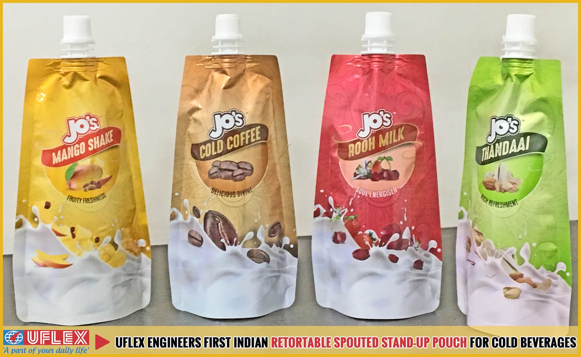 Uflex engineers first Indian retortable spouted stand-up pouch for cold beverages