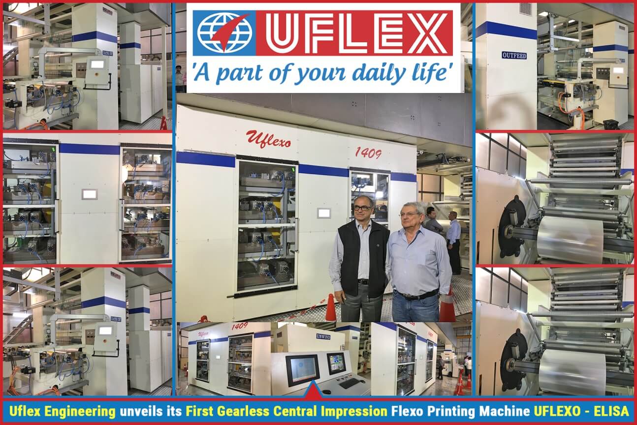 Uflex unveils its first in-house manufactured Gearless C.I. Flexo Printing Machine
