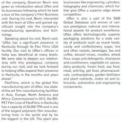 Kentucky Governor Visit UFlex Plant in Noida – Reports Packaging South Asia | February 2019 Print edition