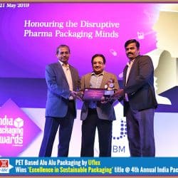 PET Based Alu-Alu Packaging by UFlex Adjudged Winner at 4th Annual India Packaging Awards for ‘Excellence in Sustainable Packaging’