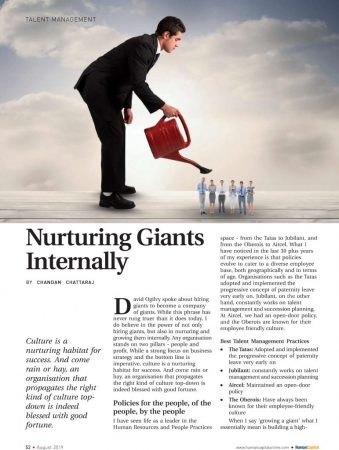 Culture is a Nurturing Habitat For Success. And Come Rain or Hay, An Organisation That Propagates The Right Kind of Culture Top-Down is Indeed Blessed With Good Fortune.” – Writes Chandan Chattaraj, President-Human Resources, UFlex in His OP-ED in Human Capital Magazine.